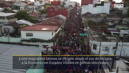 3000 migrantes viajan desde México a Estados Unidos