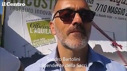 L'Aquila, la protesta dei lavoratori della Sacci