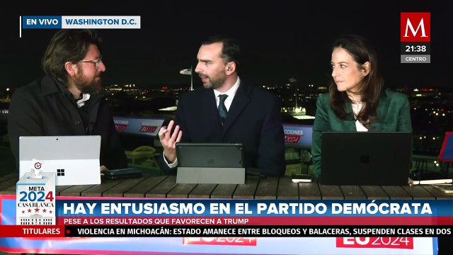 Demócratas se muestran entusiastas ante la parcial ventaja de Donald Trump