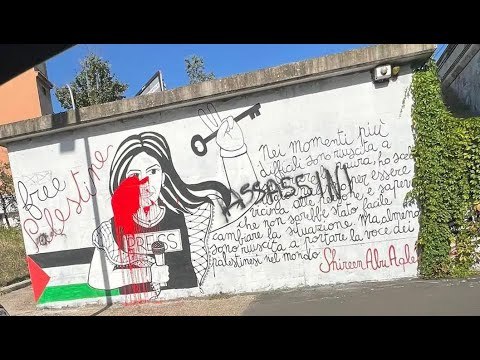 Vandalizzato il murales in ricordo di Shireen Abu Akleh a Roma, era per la libertà di stampa