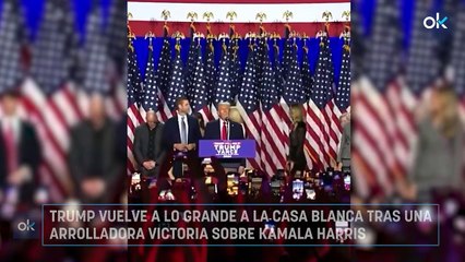 Trump vuelve a lo grande a la Casa Blanca tras una arrolladora victoria sobre Kamala Harris