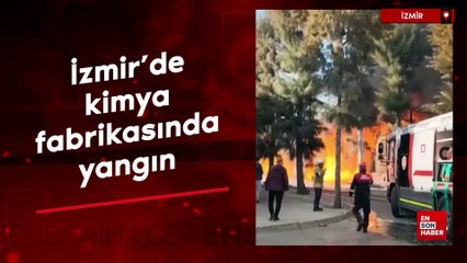 İzmir'de kimya fabrikasında yangın