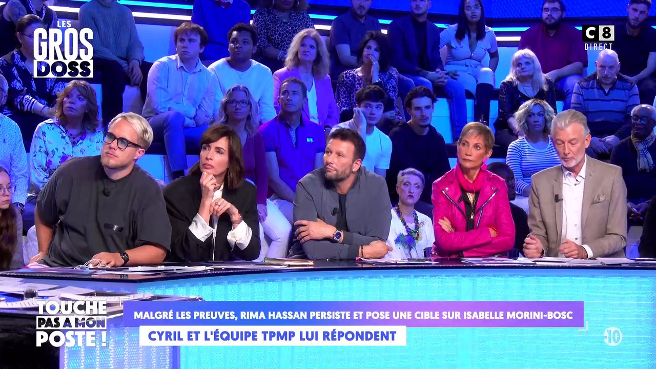 Cyril Hanouna annonce qu’il va attaquer Rima Hassan qui a mis hier une nouvelle fois une cible sur Isabelle Morini-Bosc: "C'est totalement irresponsable comme attitude !" - Regardez