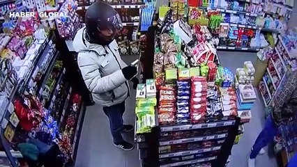 kaskıyla geldi, marketten Dubai çikolatasını böyle çaldı