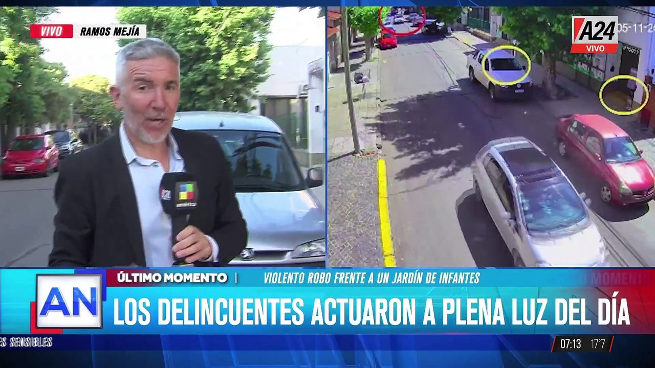 Ramos Mejía: violento robo frente a un jardín d...