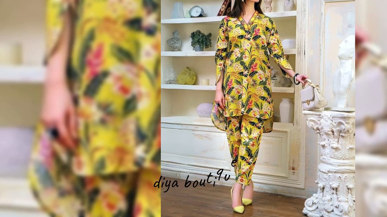 most Trending Ideas to design printed dresses in a simple way/casual wear Printed dress designs 2024