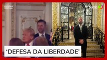 Bolsonaro parabeniza Trump com mensagem em inglês e texto bíblico: ‘Obrigado meu Deus’