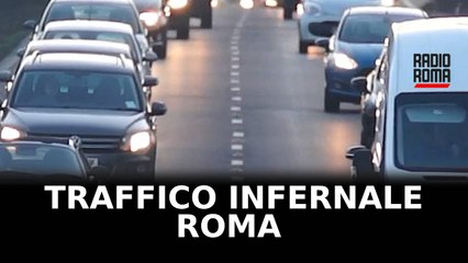 Traffico infernale a Roma, ingorghi senza fine
