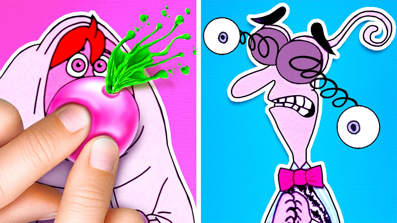 INSIDE OUT 2 Cardboard Fidgets 🔥🌈 *Best Paper Crafts and Gamebook Ideas*