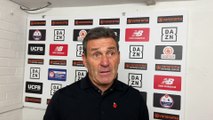 Aldershot Town manager Tommy Widdrington post-Brighton & Hove Albion Under-21s