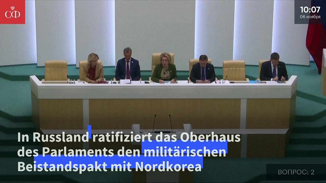 Russland: Beistandspakt mit Nordkorea ratifiziert