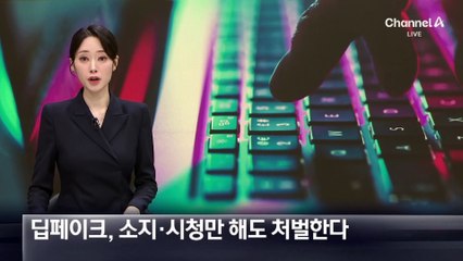 딥페이크 처벌 강화…소지·시청만 해도 처벌