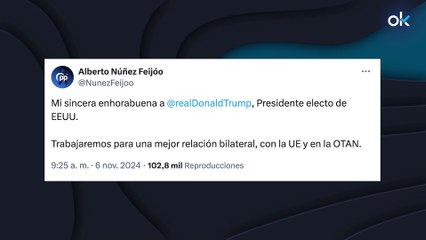 Feijóo felicita a Trump por su victoria y llama a trabajar por "una mejor relación bilateral"