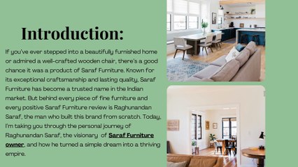 Saraf Furniture Owner - Raghunandan Saraf