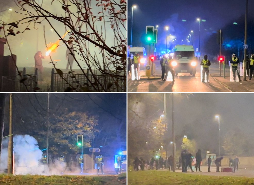 Gangs of Edinburgh youths attack police with bricks and fireworks