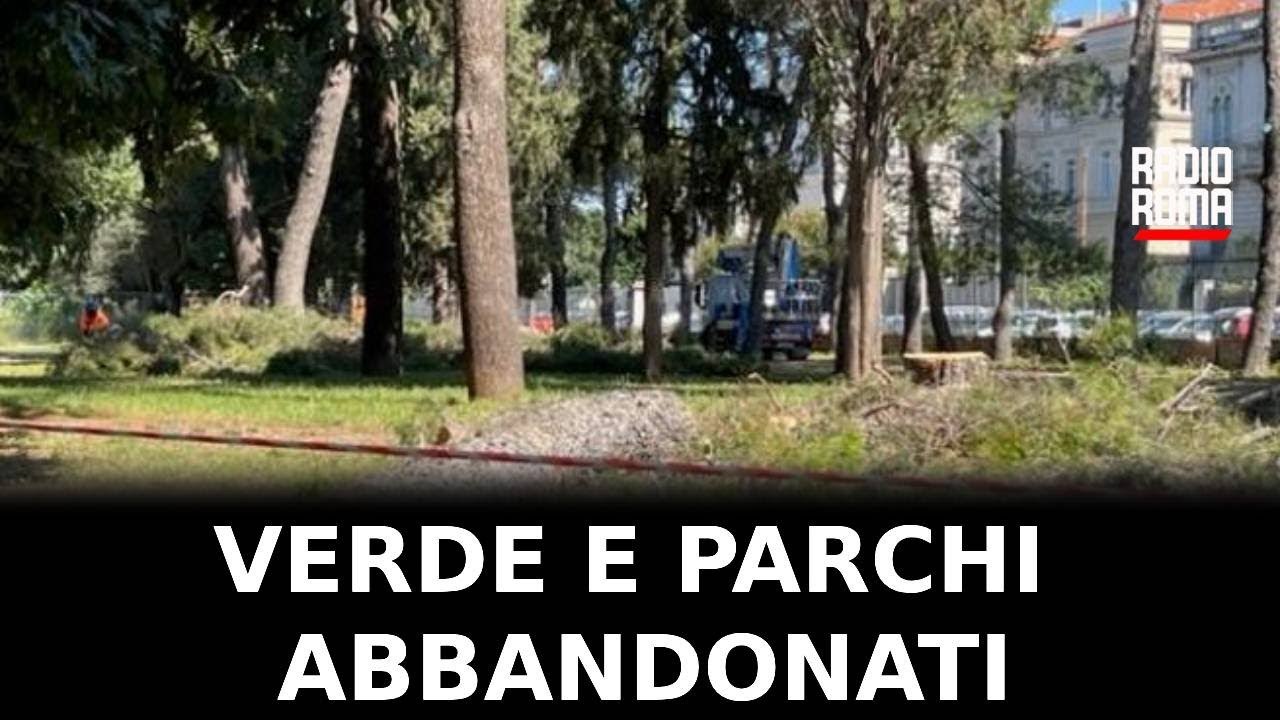 Verde e parchi abbandonati in ville storiche romane