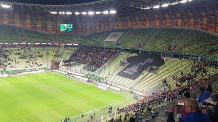 Kibice na meczu Lechii Gdańsk z Cracovią