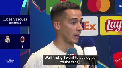 Vazquez apologises to Madrid fans after Milan defeat