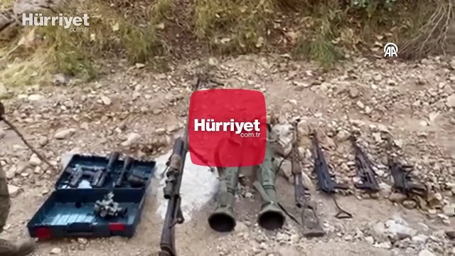 Pençe-Kilit bölgesinde terör örgütü PKK'ya ait silah ve mühimmat ele geçirildi
