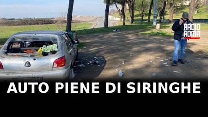 Tor Bella Monaca, auto abbandonate piene di siringhe vicino al camper di Villa Maraini