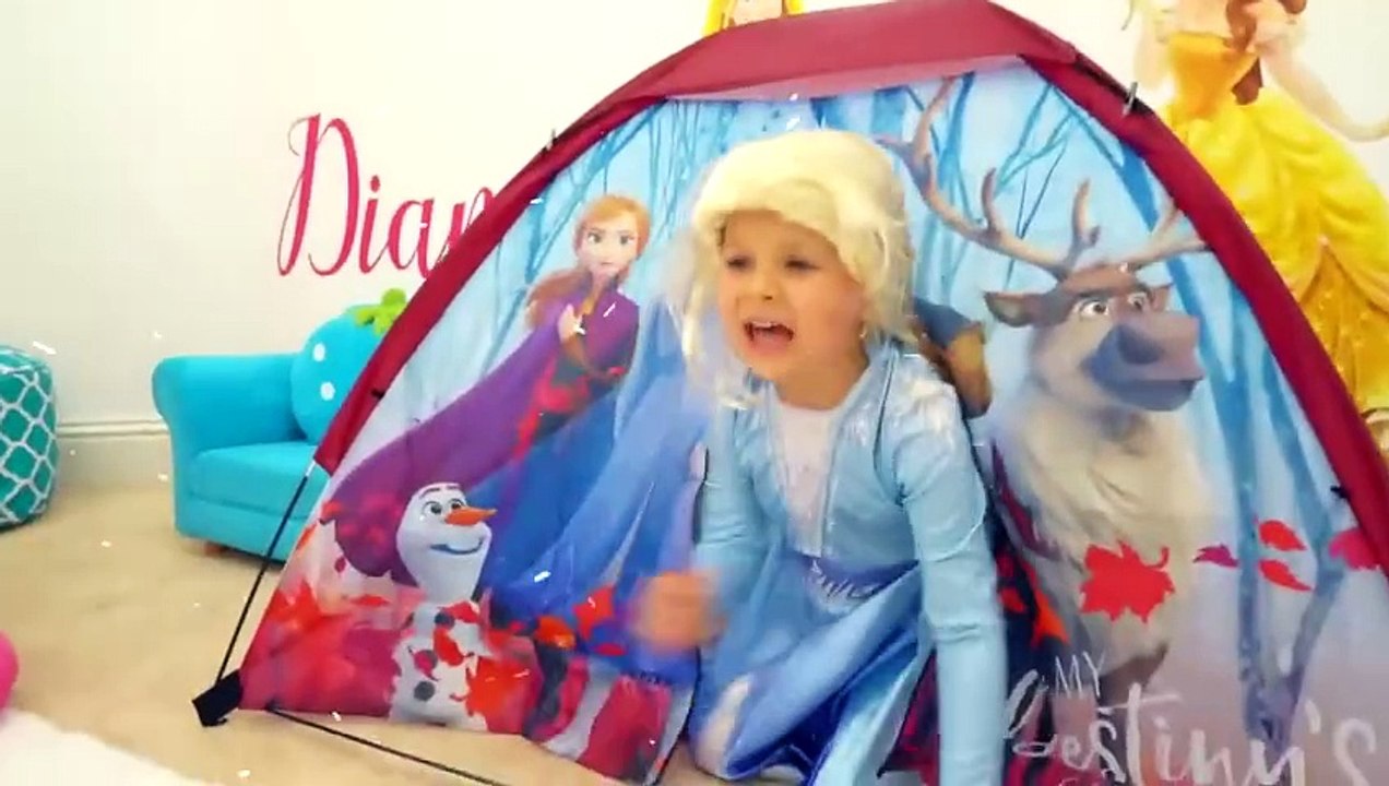 Diana as Princess Elsa and Anna