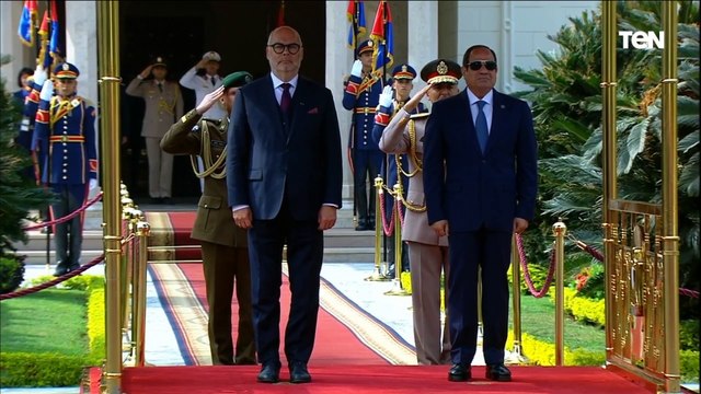 الرئيس عبد الفتاح السيسي يستقبل رئيس جمهورية إستونيا بقصر الاتحادية