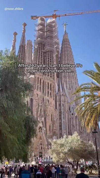 "Barcelona Iconic Sagrada Famalia is Set To be Completed in  2026 After  142 Years Of Construction The World Tallest Church Surpassing Germany"...!!