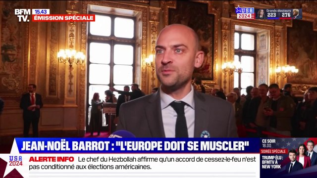 Victoire de Donald Trump: Ça doit être un réveil pour l'Europe , réagit Jean-Noël Barrot, ministre des Affaires étrangères