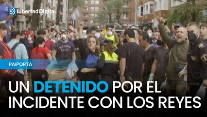 Un detenido por los incidentes durante la visita de los Reyes y Pedro Sánchez a Paiporta tras la DANA