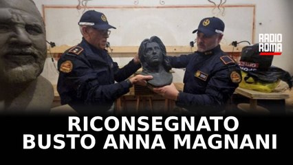 Riconsegnato all'artista busto di Anna Magnani divelto