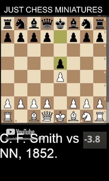 C. F. Smith sacrifices the Queen and wins with the Legal checkmate