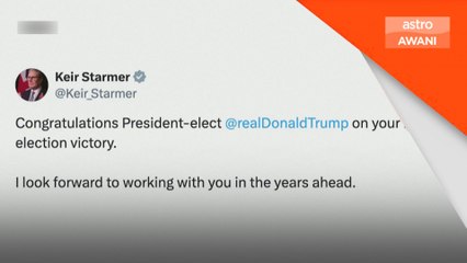 Pemimpin dunia ucap tahniah atas kemenangan Trump