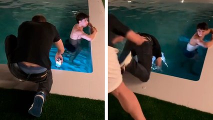 Chelsea: Joao Felix y la fuerte broma a uno de sus amigos en una piscina