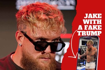 Jake Paul shows off his physique in a workout with a fake Trump in the wake of the US election uproar