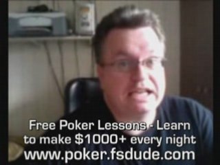 Free Poker Lessons  - Make $1200 per night