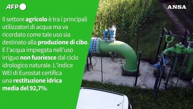 Ansa VERIFIED - L'agricoltura e' tra i principali responsabili degli sprechi d'acqua?