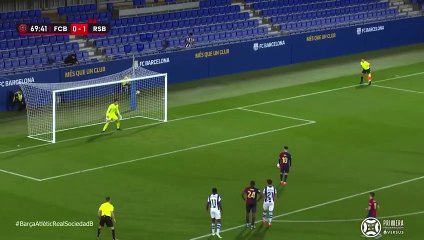 El gol de penalti de Unai Hernández contra el filial de la Real Sociedad