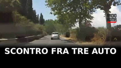 Scontro fra tre auto sulla Braccianese, bimba ferita