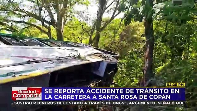 ¡Vivos de milagro! Bus cae a hondonada en Copán, y los pasajeros viven para contarlo