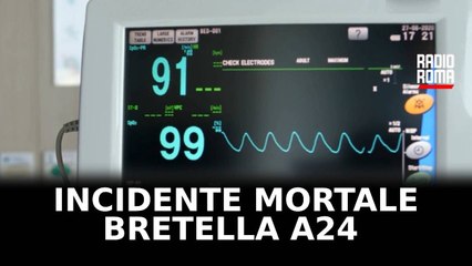 Altra vittima della strada, questa volta su bretella A24