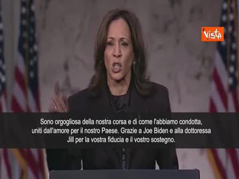 Kamala Harris: "Grazie a Biden per il suo sostegno"