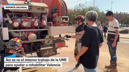 Así se ve el trabajo de la UME para ayudar a rehabilitar Valencia