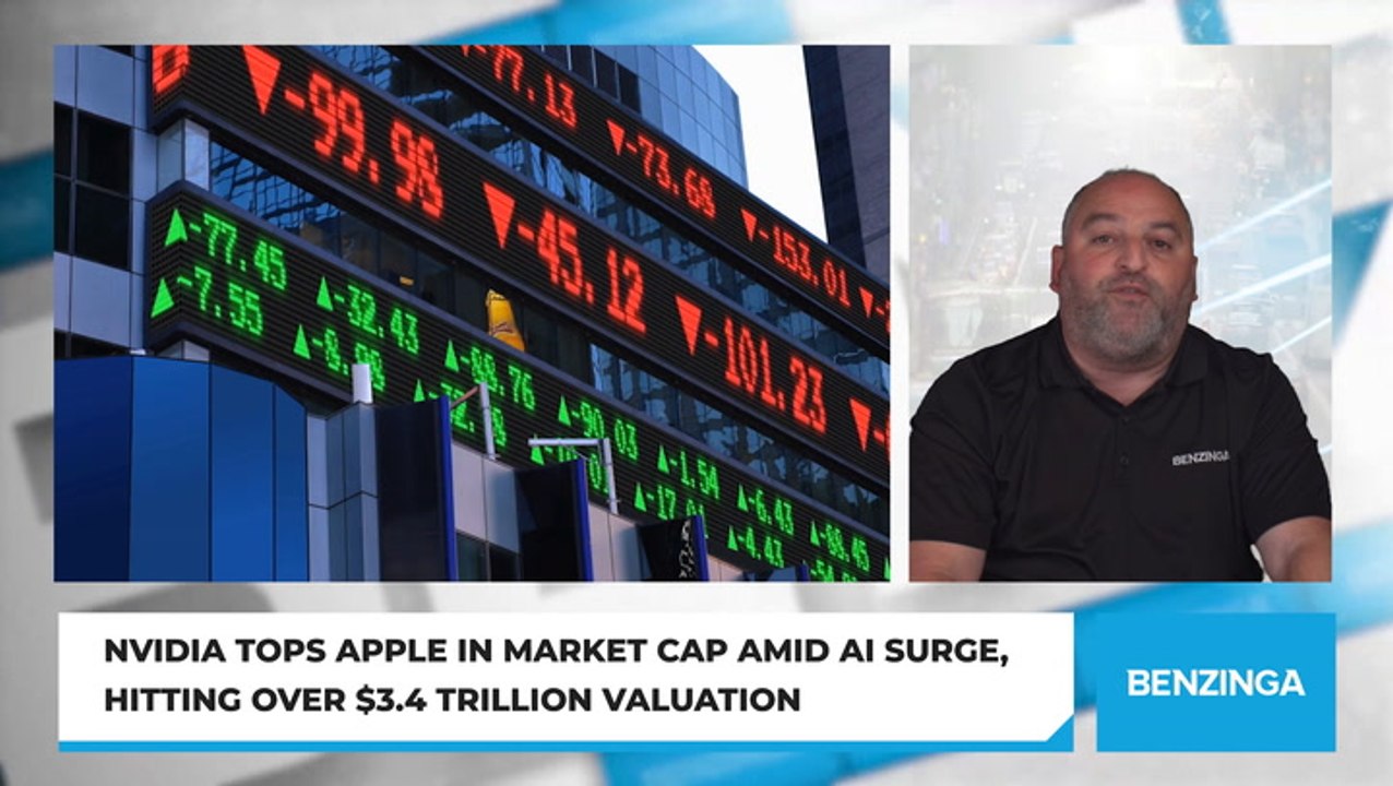 Nvidia Tops Apple In Market Cap Amid AI Surge, Hitting Over $3.4 Trillion Valuation