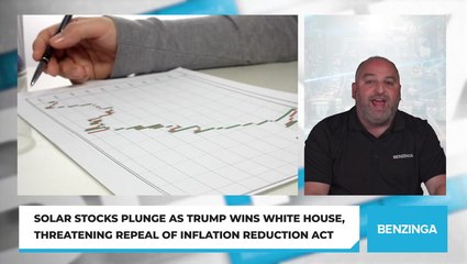 Solar Stocks Plunge As Trump Wins White House, Threatening Repeal Of Inflation Reduction Act