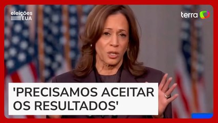 Kamala Harris faz primeiro discurso após derrota e diz que é preciso aceitar resultado
