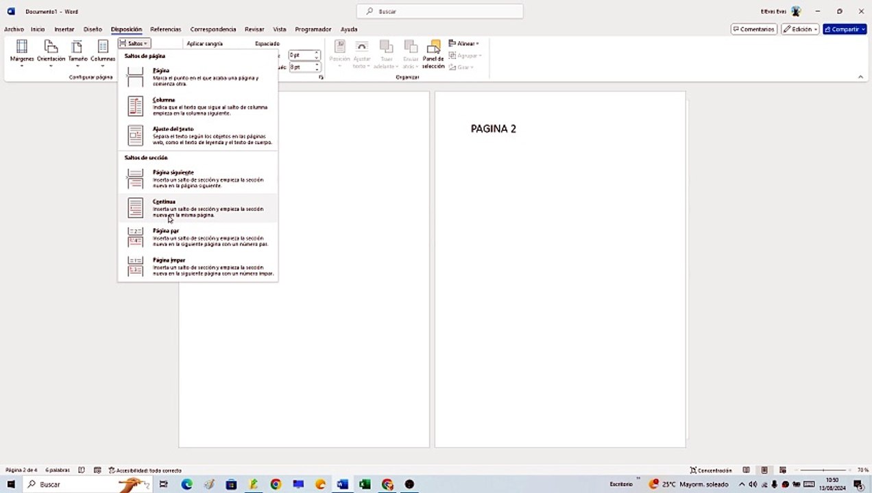 📝👈 Como PONER ENCABEZADO en WORD SOLO en una PÁGINA FÁCIL y RÁPIDO 2024