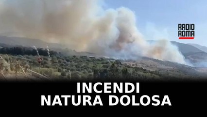 Incendio sulla collina di Monte Mario
