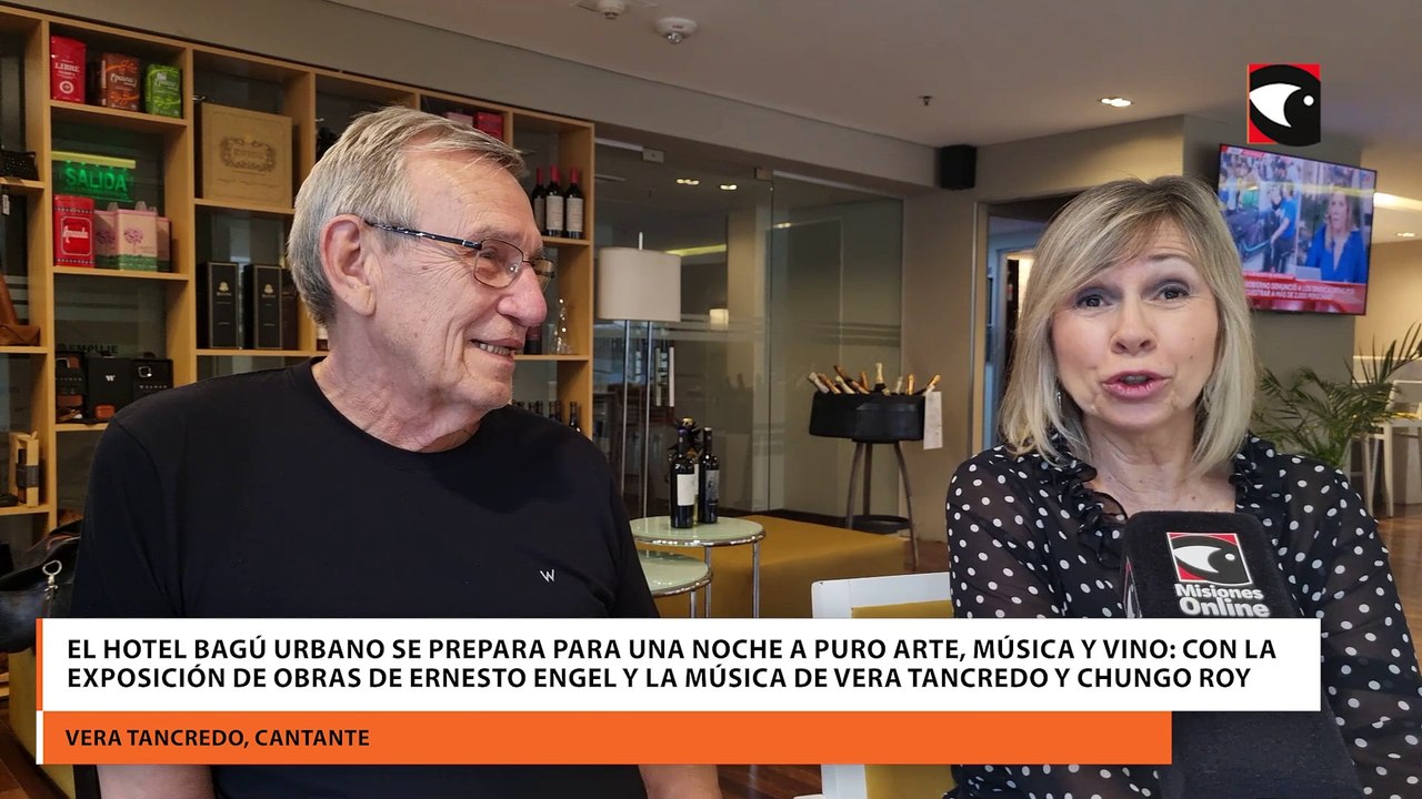 El hotel Bagú Urbano se prepara para una noche a puro Arte, Música y Vino con la exposición de obras de Ernesto Engel y la música de Vera Tancredo y Chungo Roy