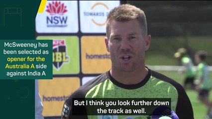 David Warner backs Nathan McSweeney as new opener for Australia