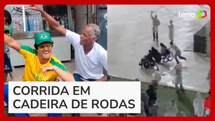 Cadeirantes disputam corrida durante show de Bruno Mars em BH